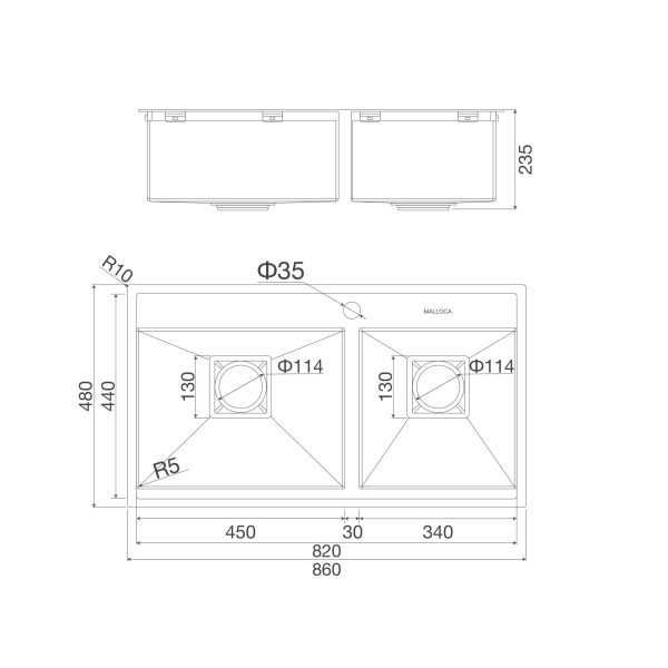 Malloca Home - Chậu rửa chén MS 6304 ST
